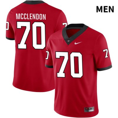 Men's Georgia Bulldogs NCAA #70 Warren McClendon Nike Stitched Red NIL 2022 Authentic College Football Jersey QBJ6554AH